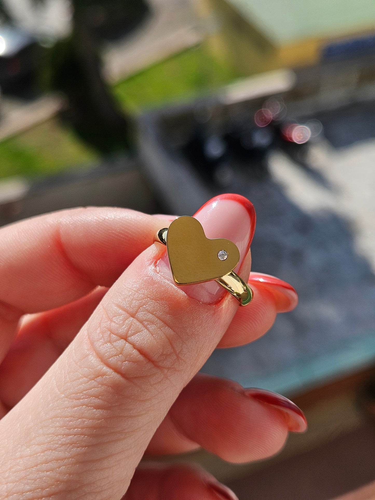Anello cuore con brillantino