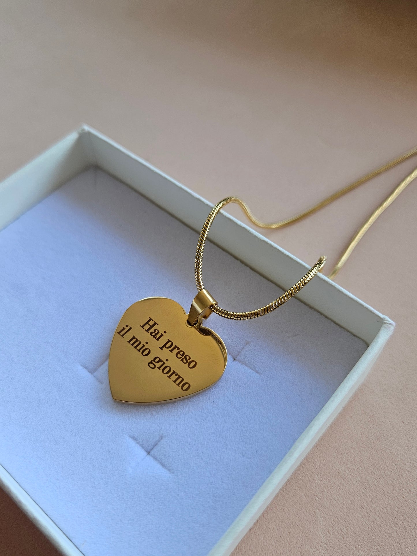 1 collana cuore con frase canzone di Ultimo "piccola stella "