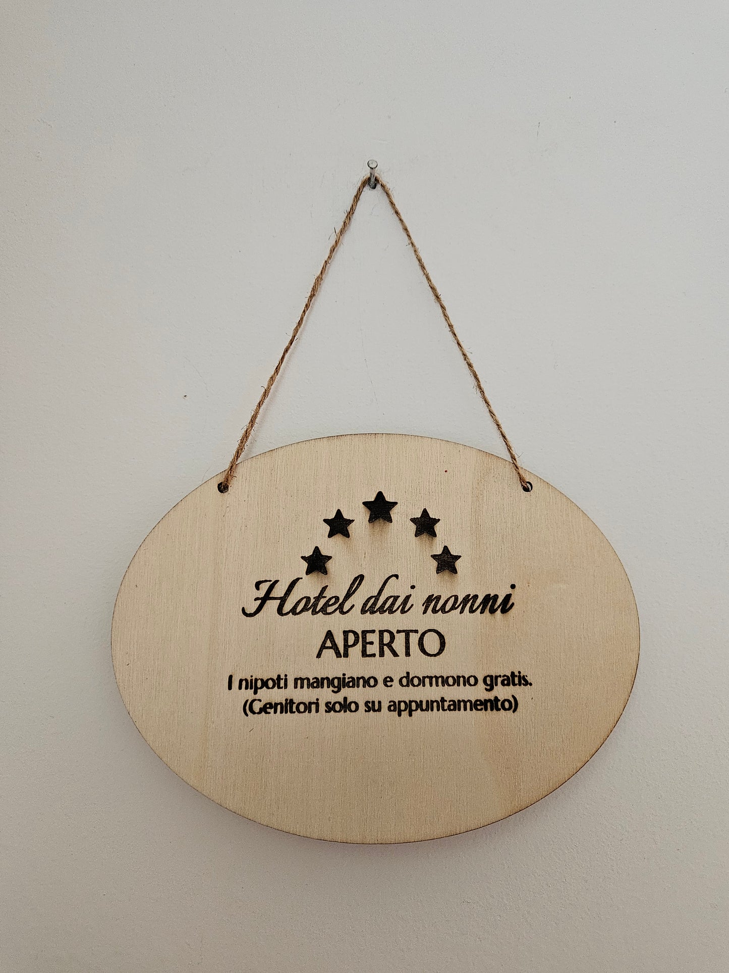 Quadretto da muro in legno con dedica ai nonni