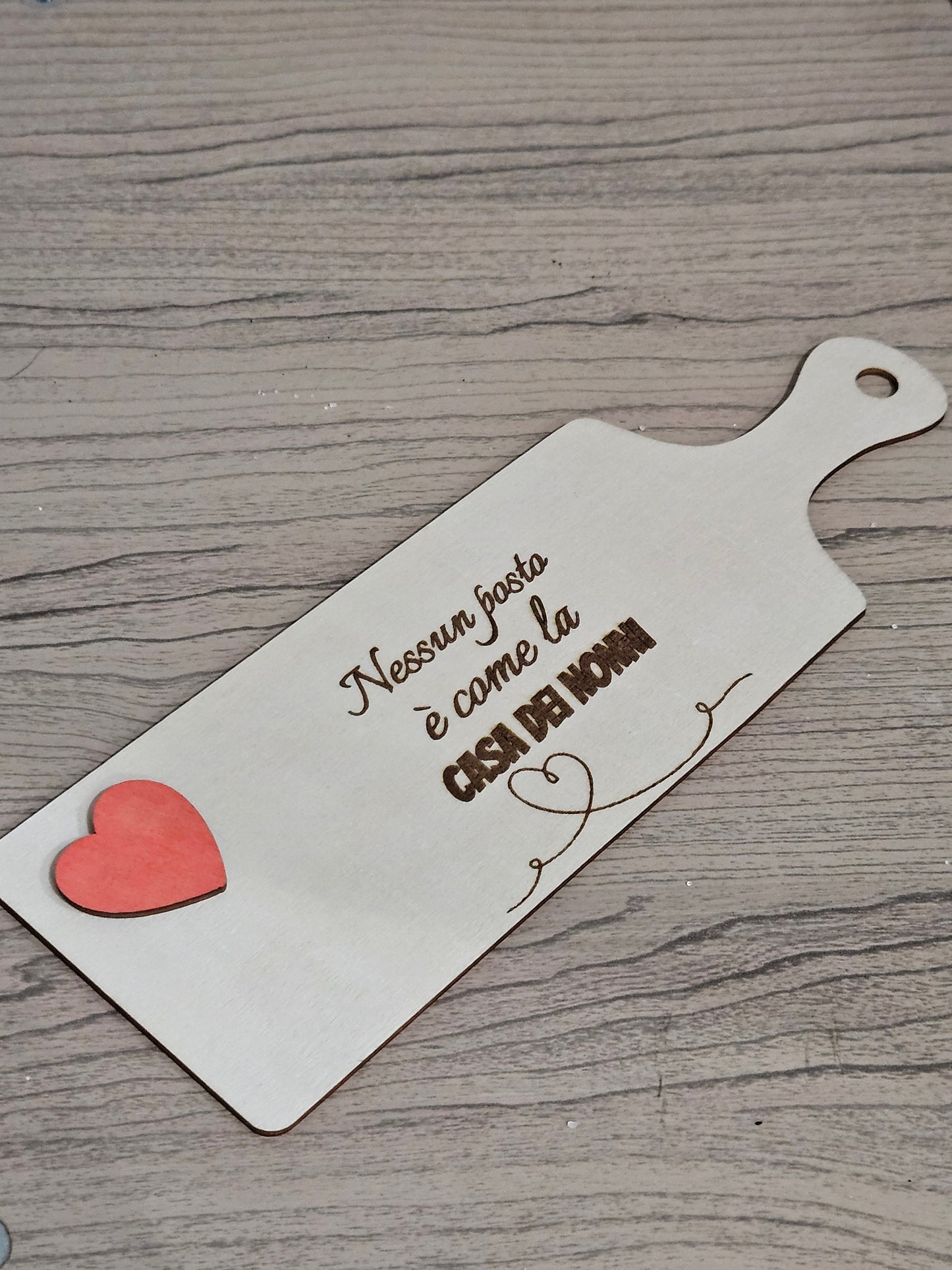 Tagliere in legno con dedica ai nonni