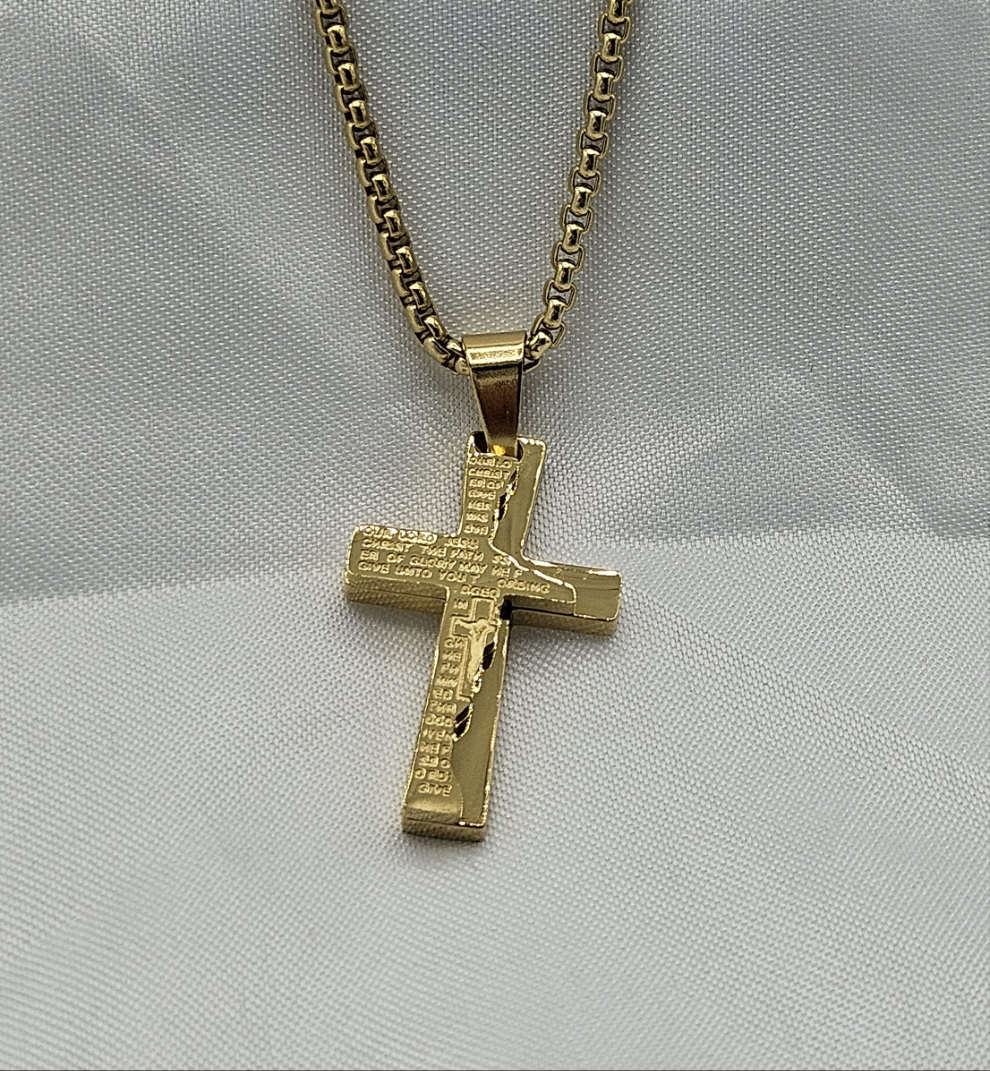 Collana con crocifisso oro