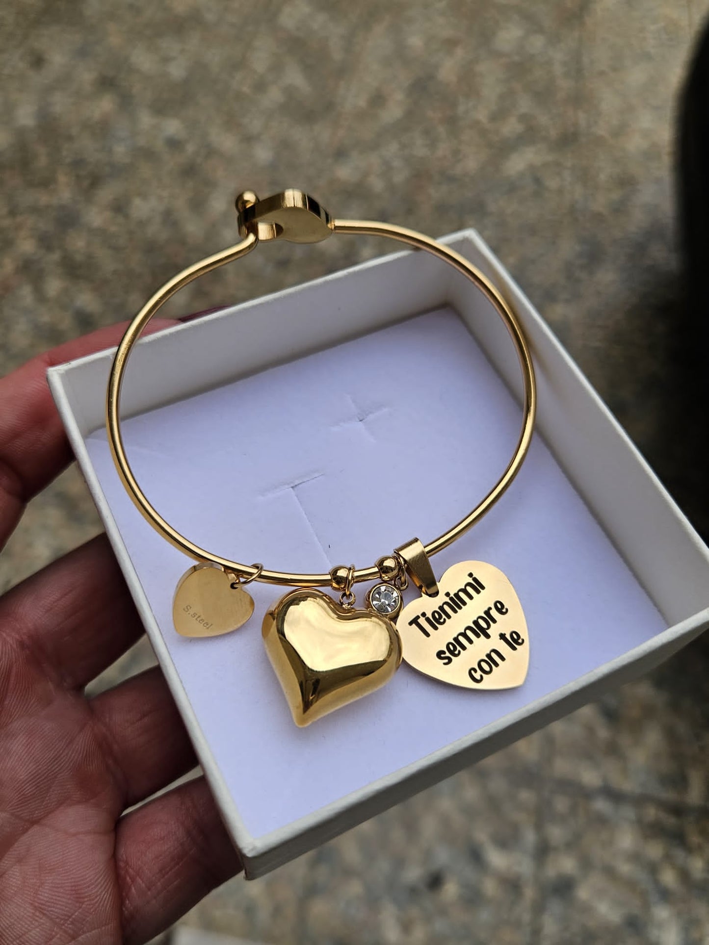 Bracciale rigido tienimi sempre con te