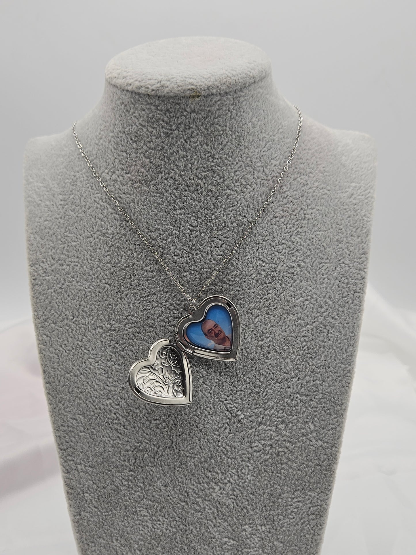 Collana ciondolo a cuore 3 centimetri apribile con foto personalizzabile