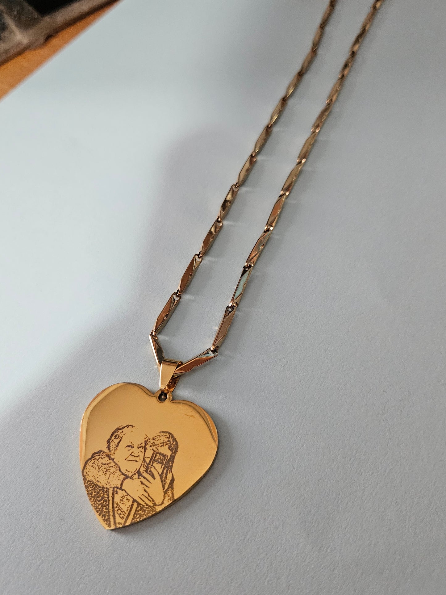 Collana ciondolo a cuore 30 millimetri con fotoincisione personalizzabile