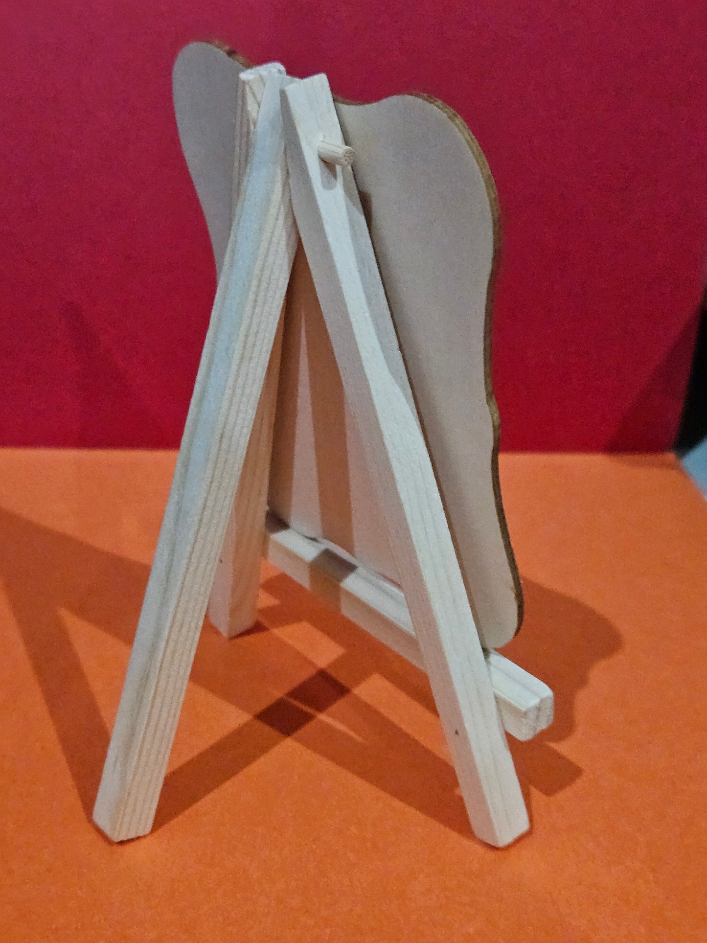 Quadretto con cavalletto in legno e dedica alla cognata