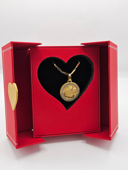 Confezione S. Valentino con Collana testa del lupo