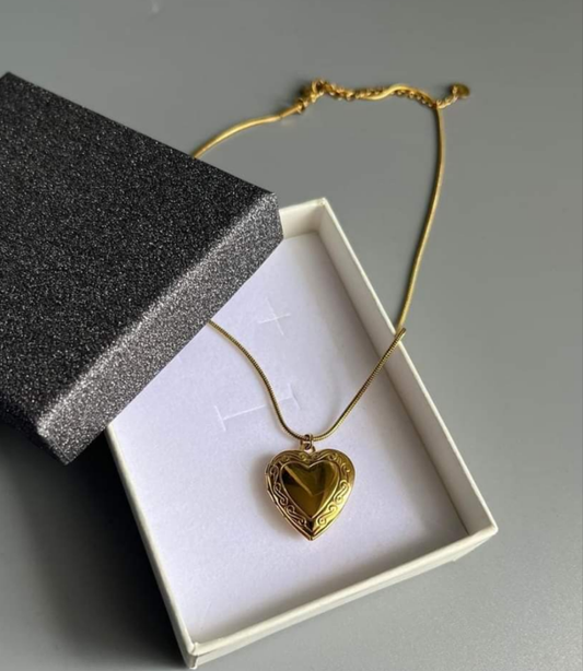 Collana con cuore apribile 2 cm portafoto