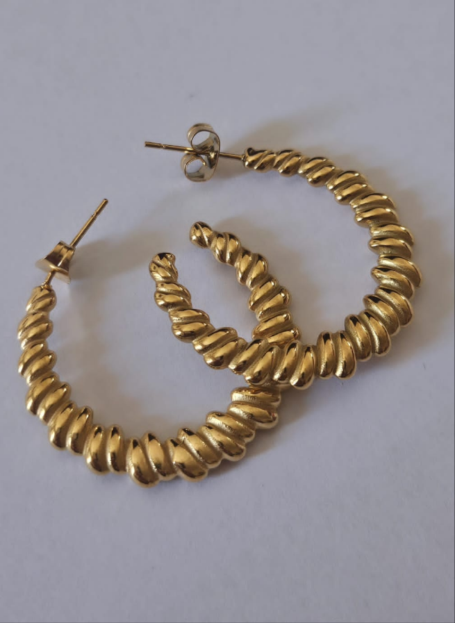 Orecchini treccia gold