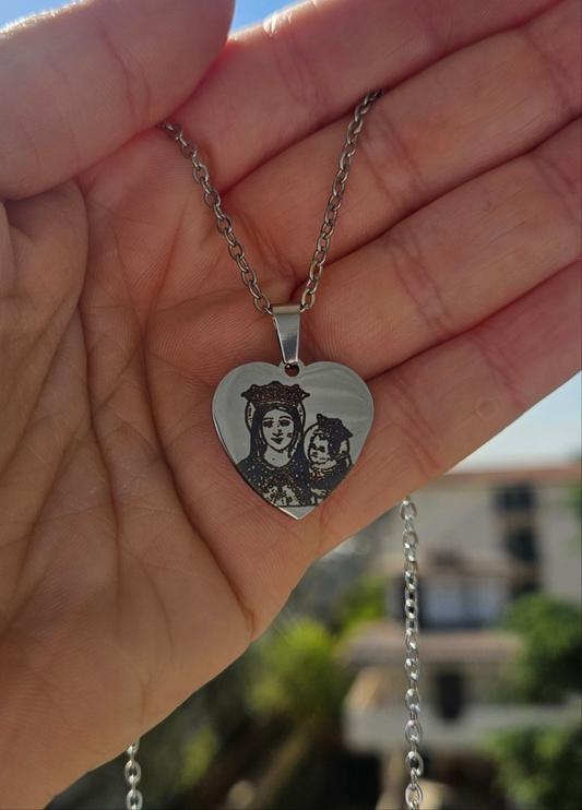 Collana ciondolo cuore 20 millimetri con fotoincisione personalizzabile