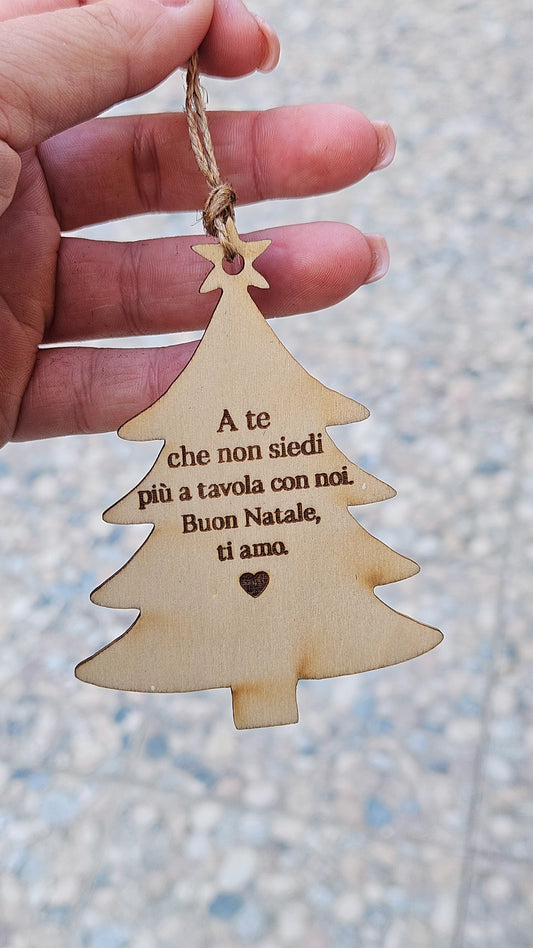 Alberello di Natale pendente con dedica