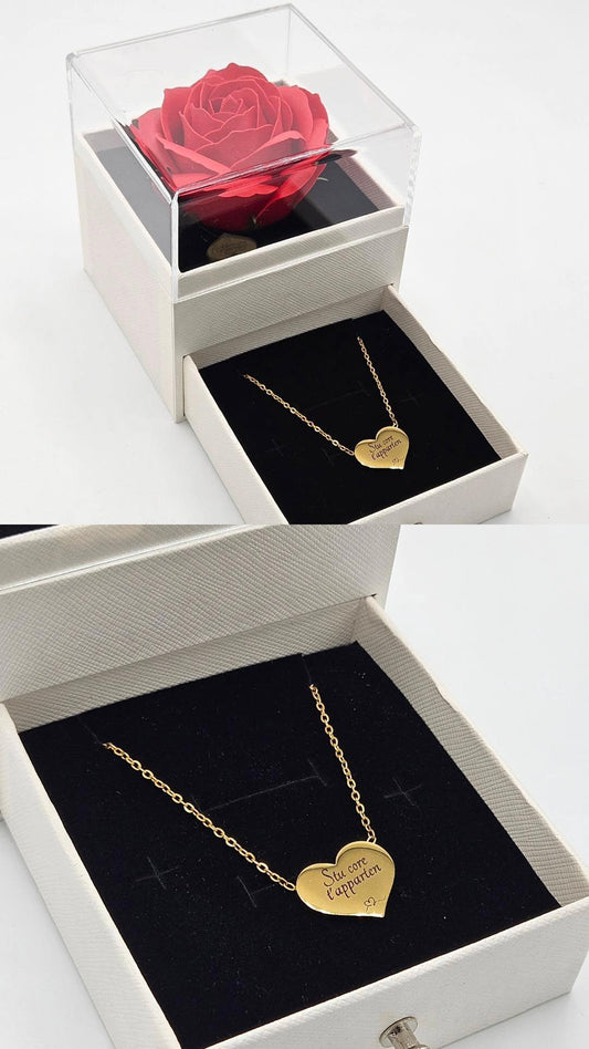Confezione S. Valentino con collana incisa
