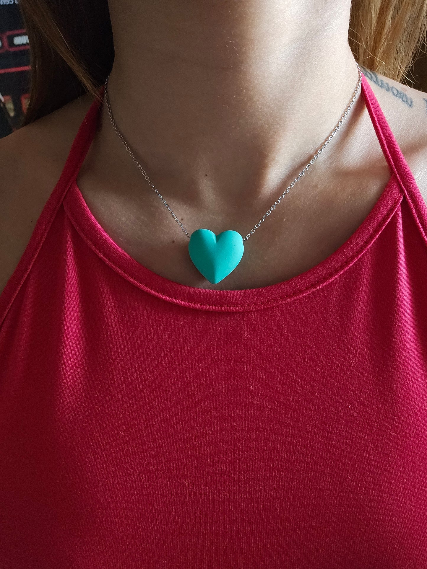 Collana cuore colorato