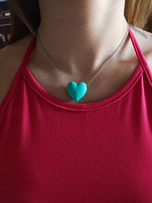 Collana cuore colorato
