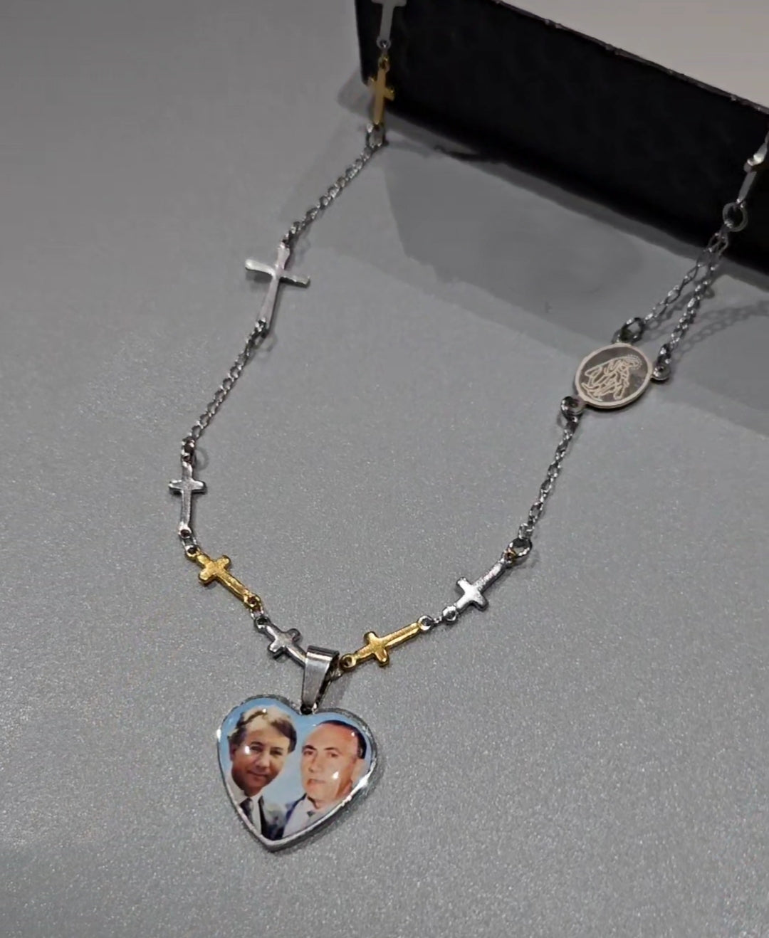 Rosario collier con ciondolo a cuore 30 millimetri