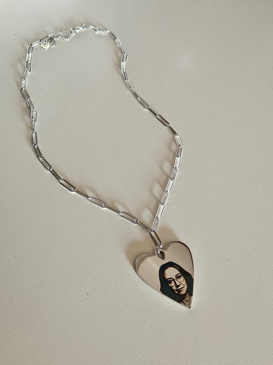 Collana con cuore fotoinciso 45 millimetri